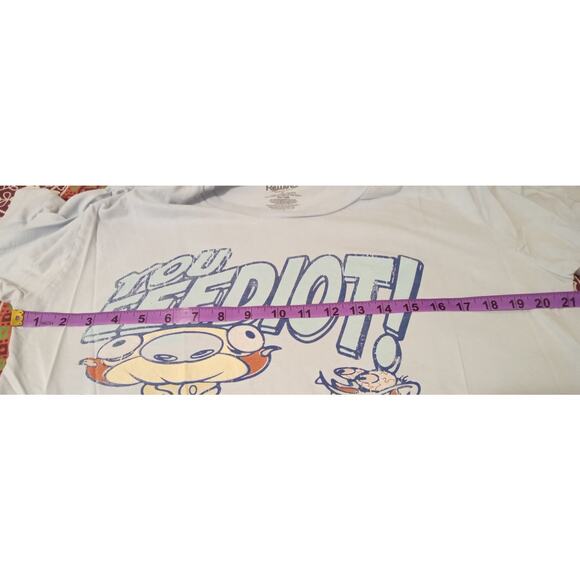 Ren & Stimpy Nickelodeon Rewind 2014 YOU EEEDIOT! Tee Shirt Humor Retro SZ L - Picture 6 of 6